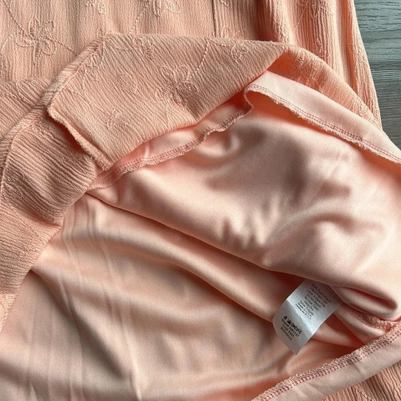 Mod Ref Bohemian Dress | Long Sleeve Dress | Peach | Light Orange | Lace Dress - Picture 7 of 8